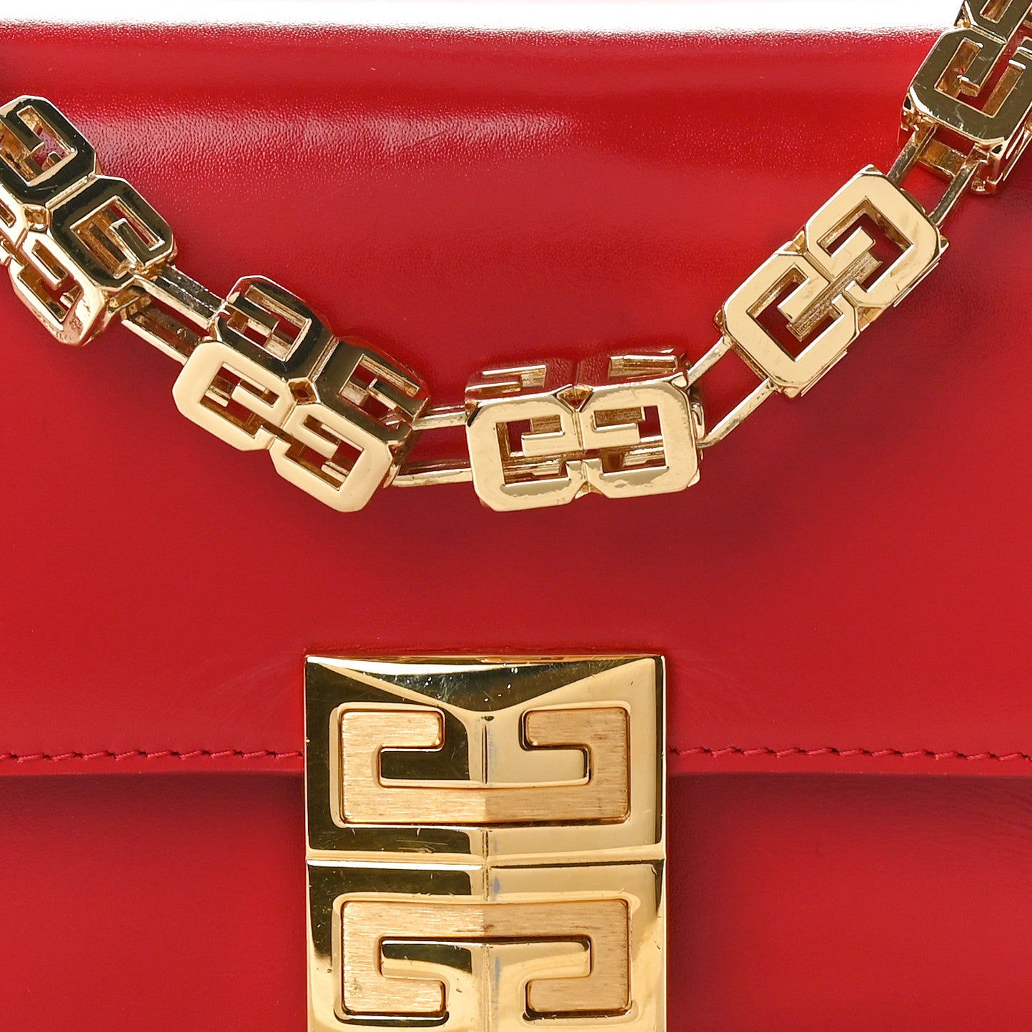 Box Calfskin Small 4G Cube Chain Shoulder Bag Dark Red