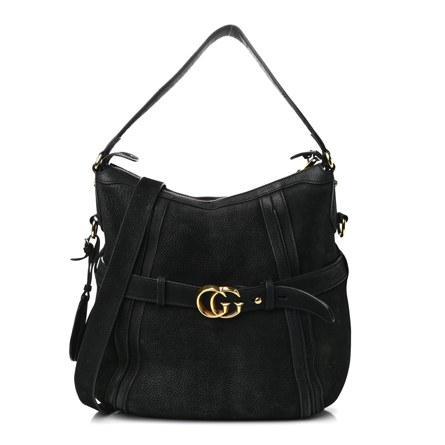 Calfskin Medium GG Running Hobo Black