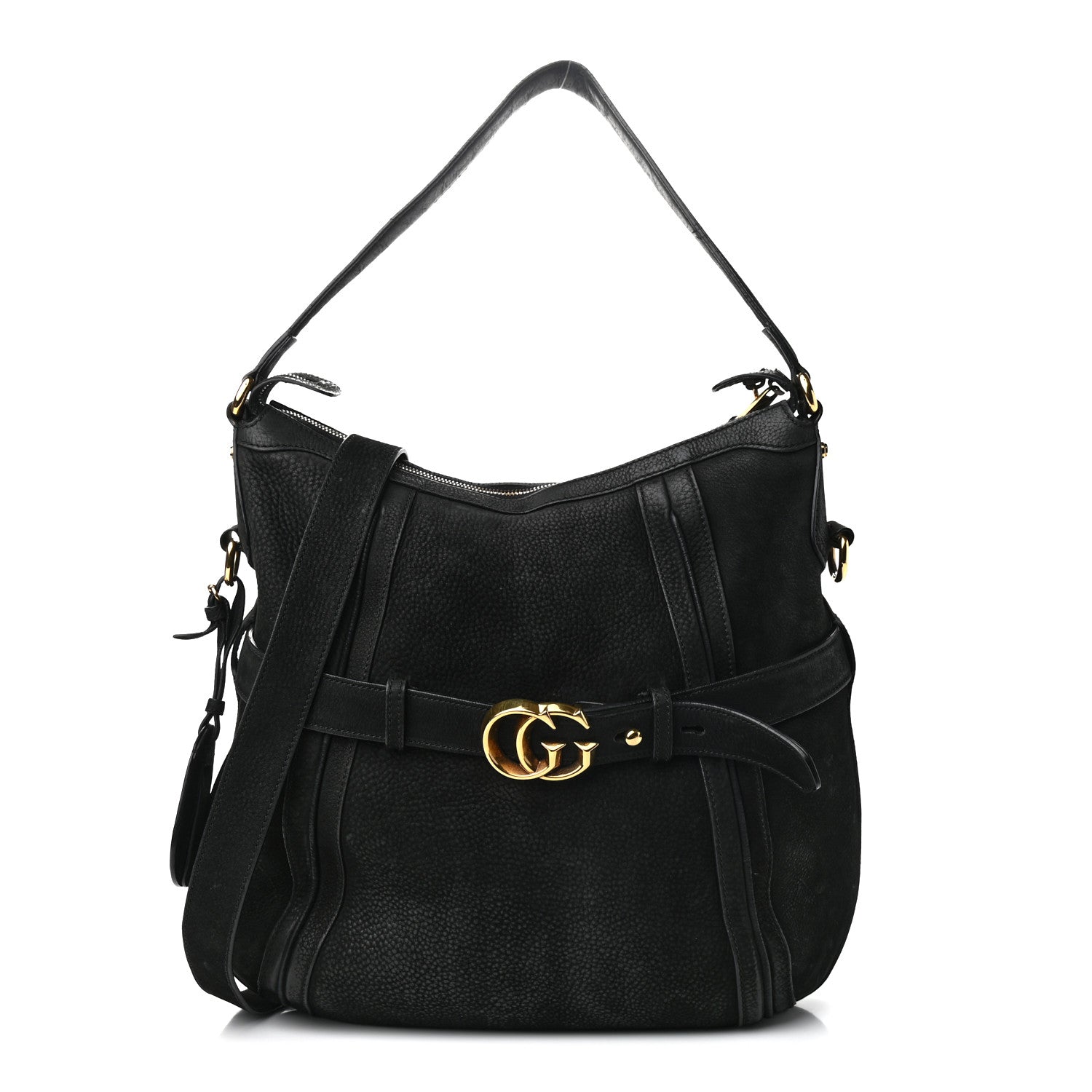 Gucci Calfskin Medium GG Running Hobo Black 1 of 9