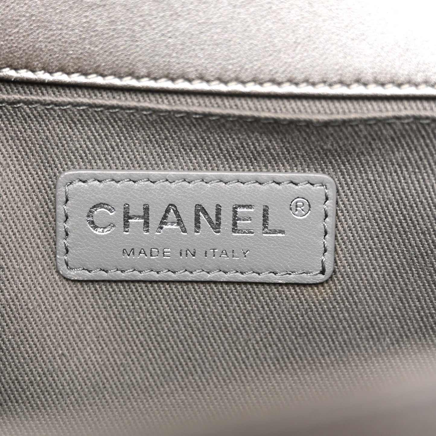 Metallic Lambskin Stingray Quilted Medium Boy Flap Silver