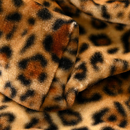 Saint Laurent Velvet Printed Leopard Classic Hunting Backpack Brown 10 of 13