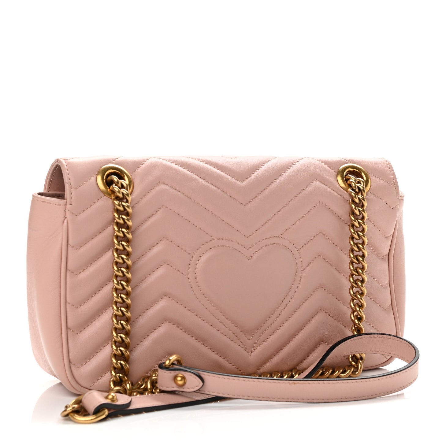 Calfskin Matelasse Small GG Marmont Shoulder Bag Perfect Pink