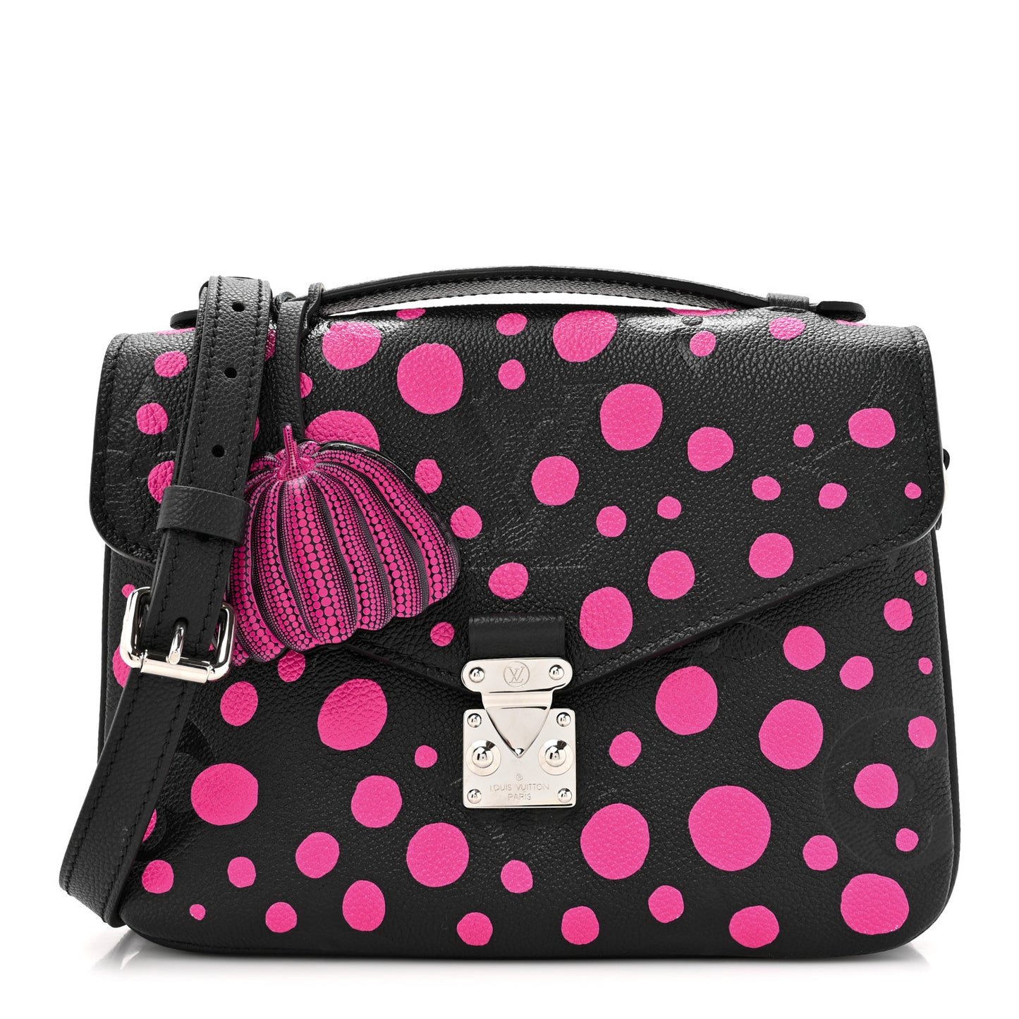 LV x YK Empreinte Monogram Giant Pochette Metis Black Fuchsia