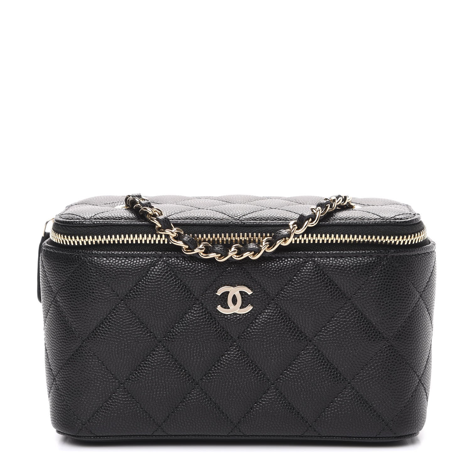 Chanel Caviar Quilted Small Vanity Case With Chain Black 1 of 8