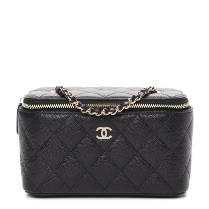 Chanel Caviar Quilted Small Vanity Case With Chain Black 1 of 8