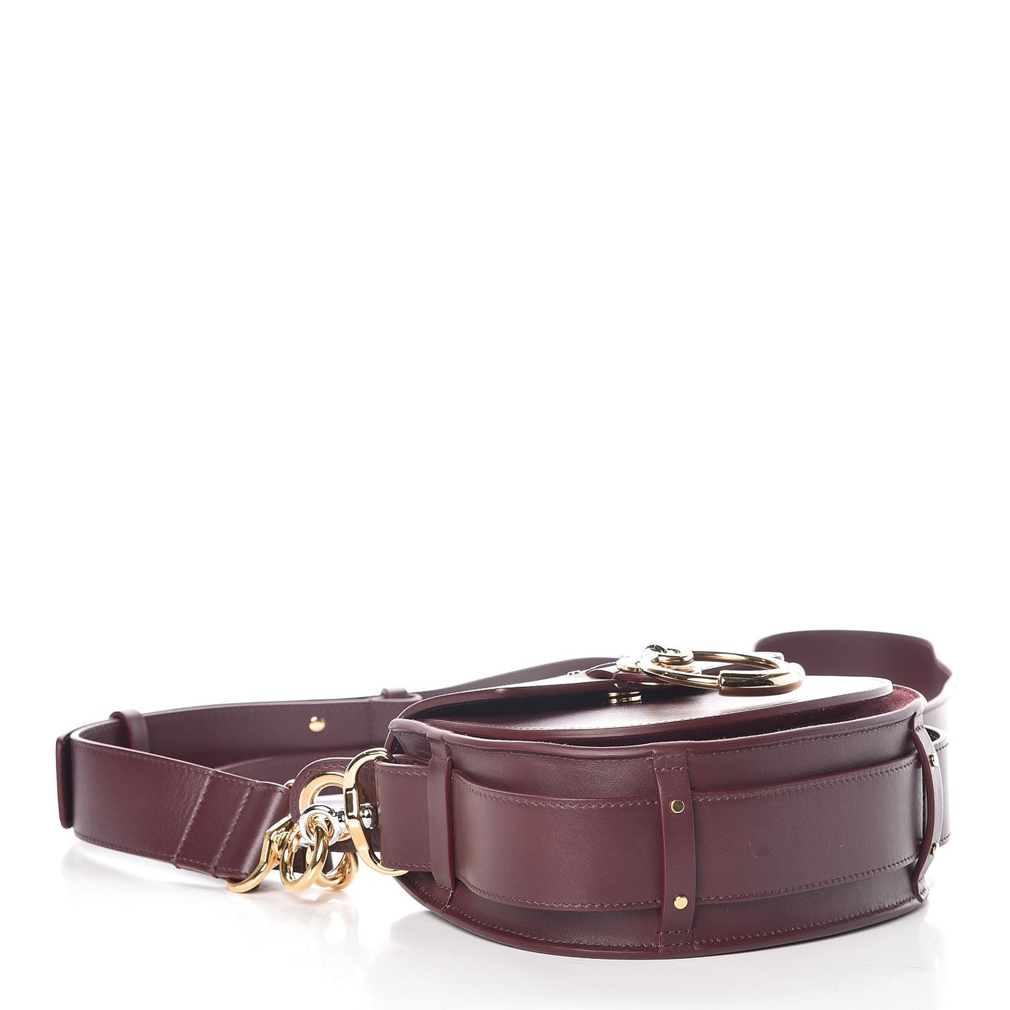 Calfskin Small Tess Bag Burnt Brown