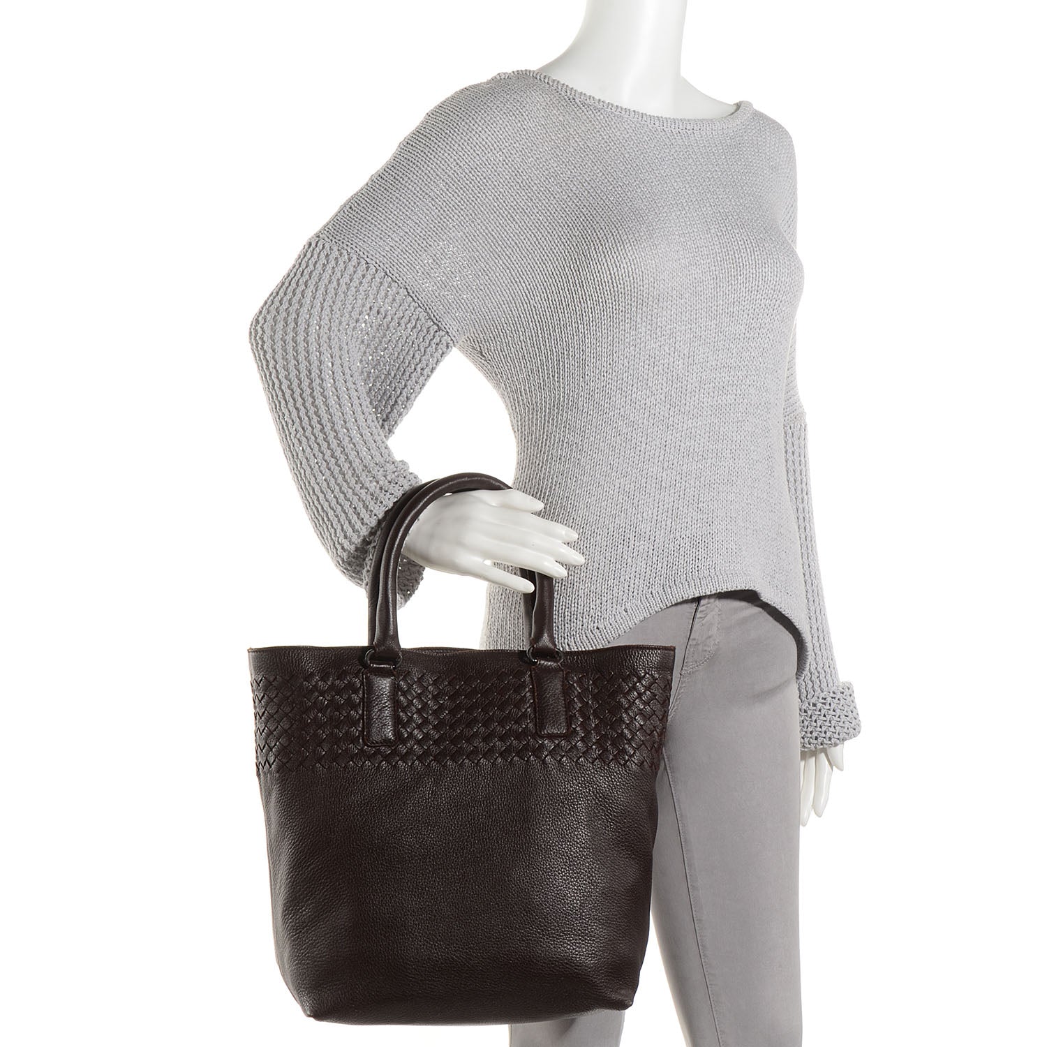 Bottega Veneta Cervo Intrecciato Tote Ebano 2 of 9