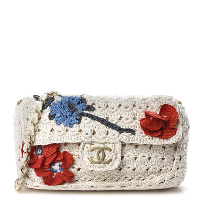 Chanel Crochet Camellia Small Flap Ivory 1 of 10