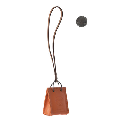 Hermes Milo Lambskin Swift Shopping Bag Charm Feu Gold 2 of 4