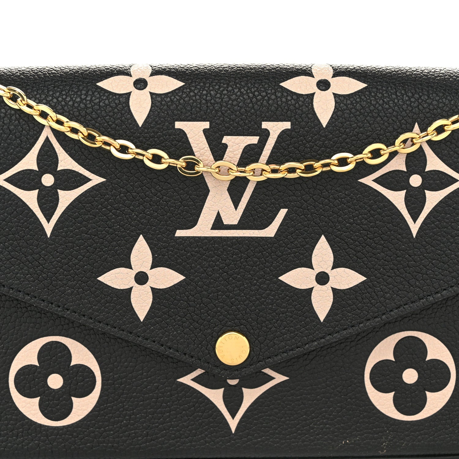 Louis Vuitton Empreinte Monogram Giant Felicie Pochette Black Beige 8 of 11