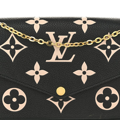 Louis Vuitton Empreinte Monogram Giant Felicie Pochette Black Beige 8 of 11