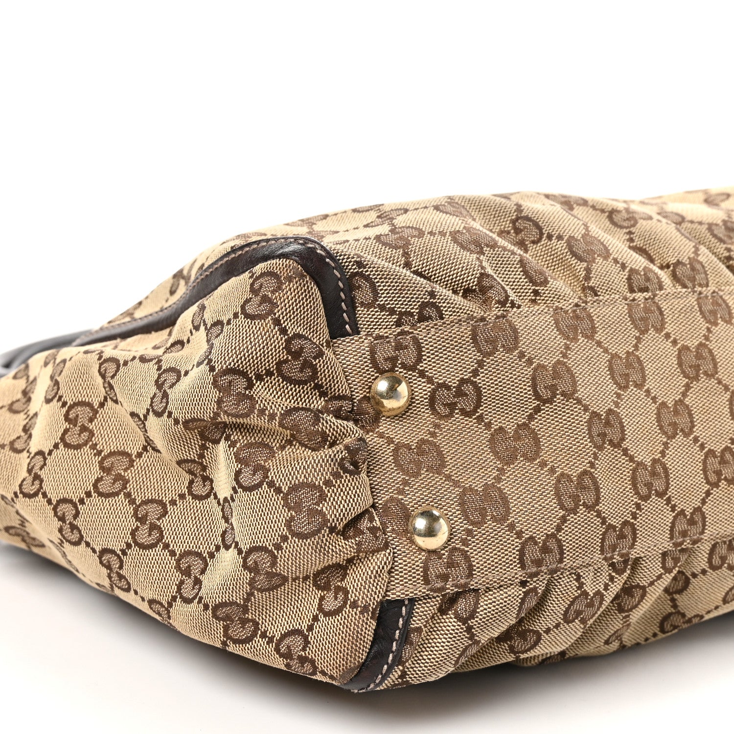 Gucci Monogram D Gold Tote Dark Brown 9 of 11