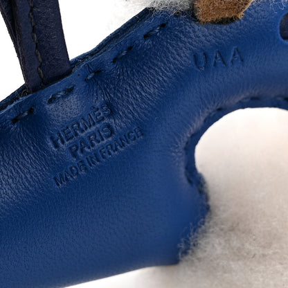 Hermes Milo Lambskin Shearling Budy Charm Bleu France Bleu Saphir 3 of 4