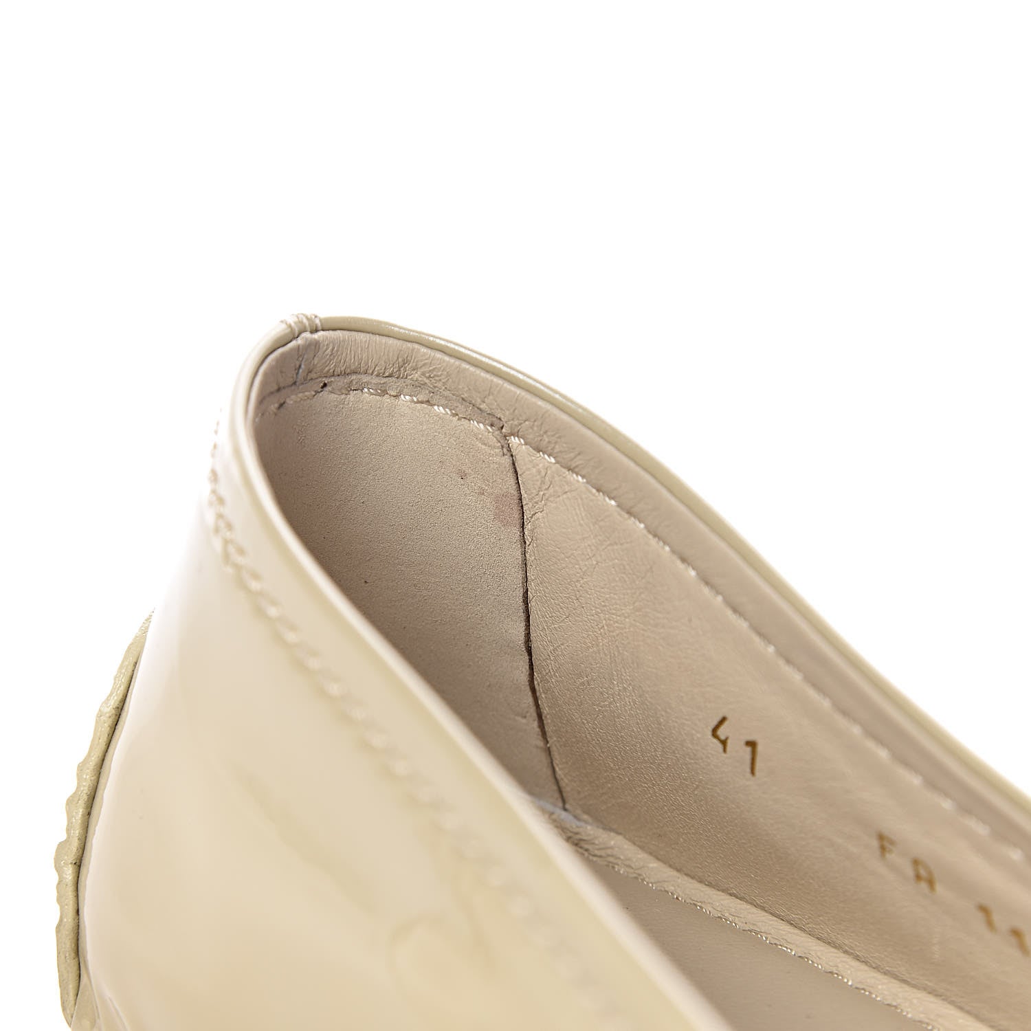 Louis Vuitton Patent Calfskin Oxford Ballerina Flats 41 Creme 10 of 13