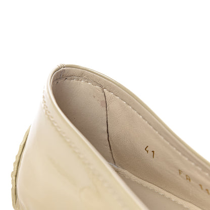 Louis Vuitton Patent Calfskin Oxford Ballerina Flats 41 Creme 10 of 13