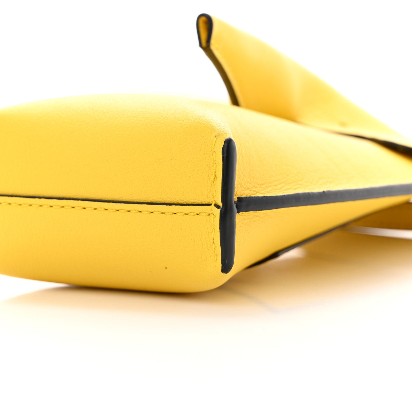 Calfskin Elephant Pouch Crossbody Bag Yellow