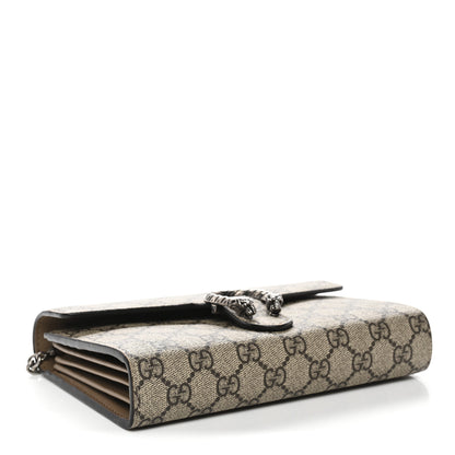 Gucci GG Supreme Monogram Mini Dionysus Chain Wallet Beige Taupe 4 of 12