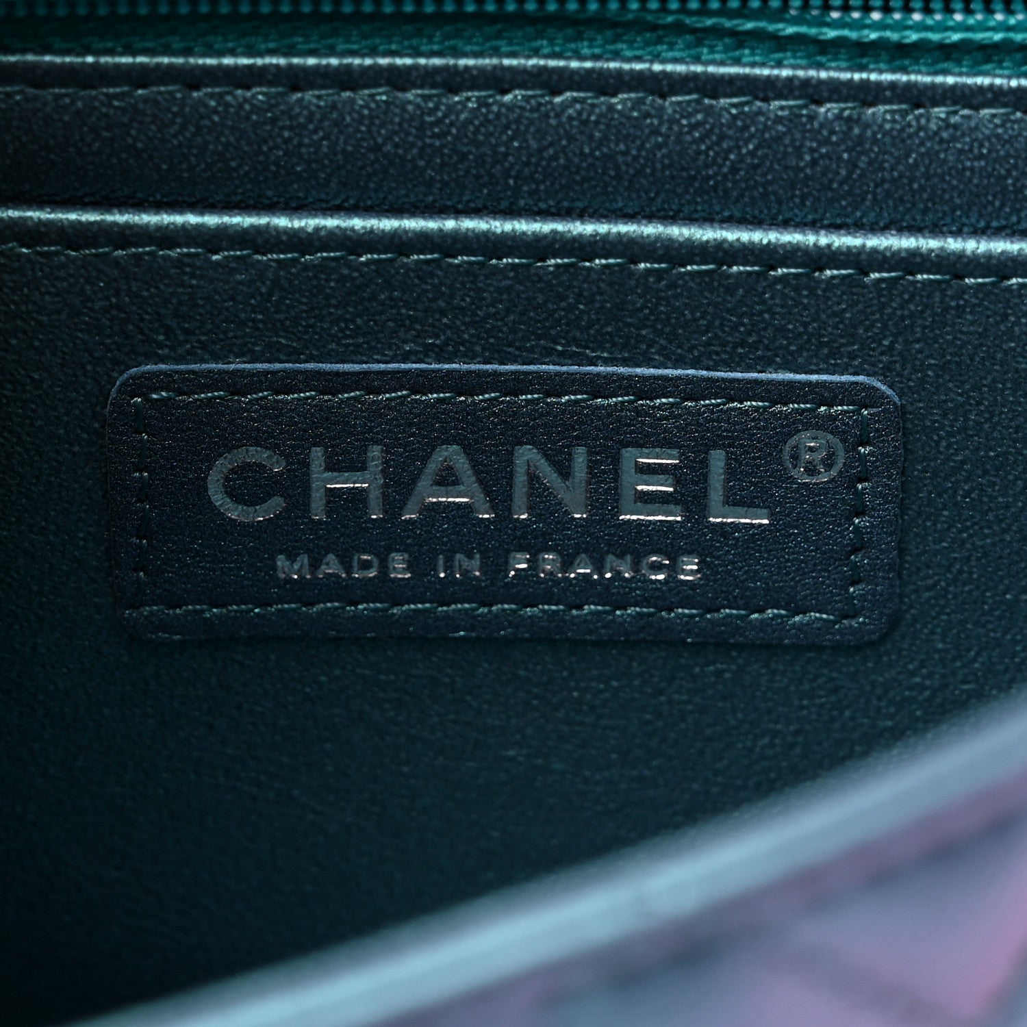 Chanel Iridescent Lambskin Quilted Mini Rectangular Flap Turquoise 6 of 11