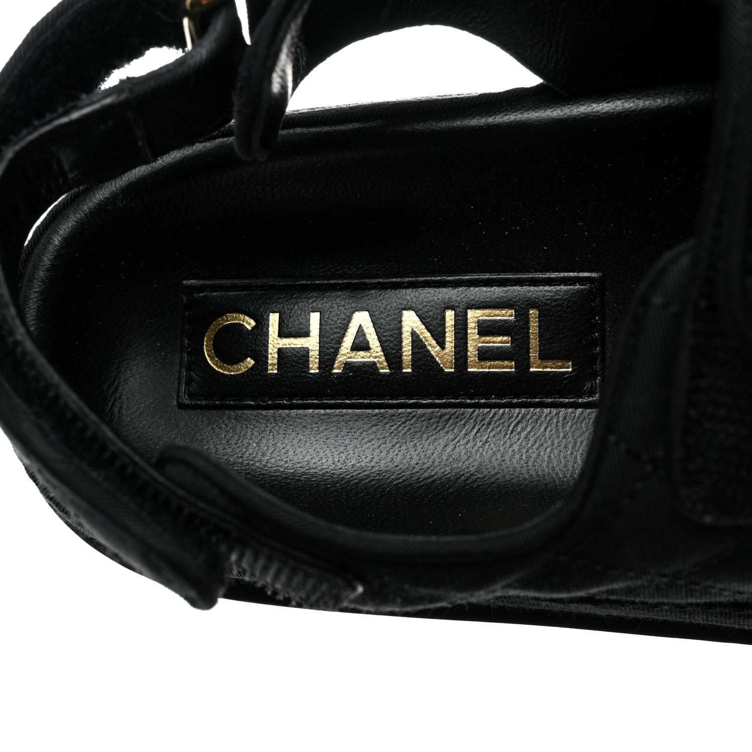 Chanel Grosgrain Quilted Bow Dad Sandals 38 Black 7 of 8