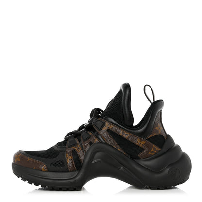Louis Vuitton Calfskin Patent Monogram LV Archlight Sneakers 40 Black 1 of 10