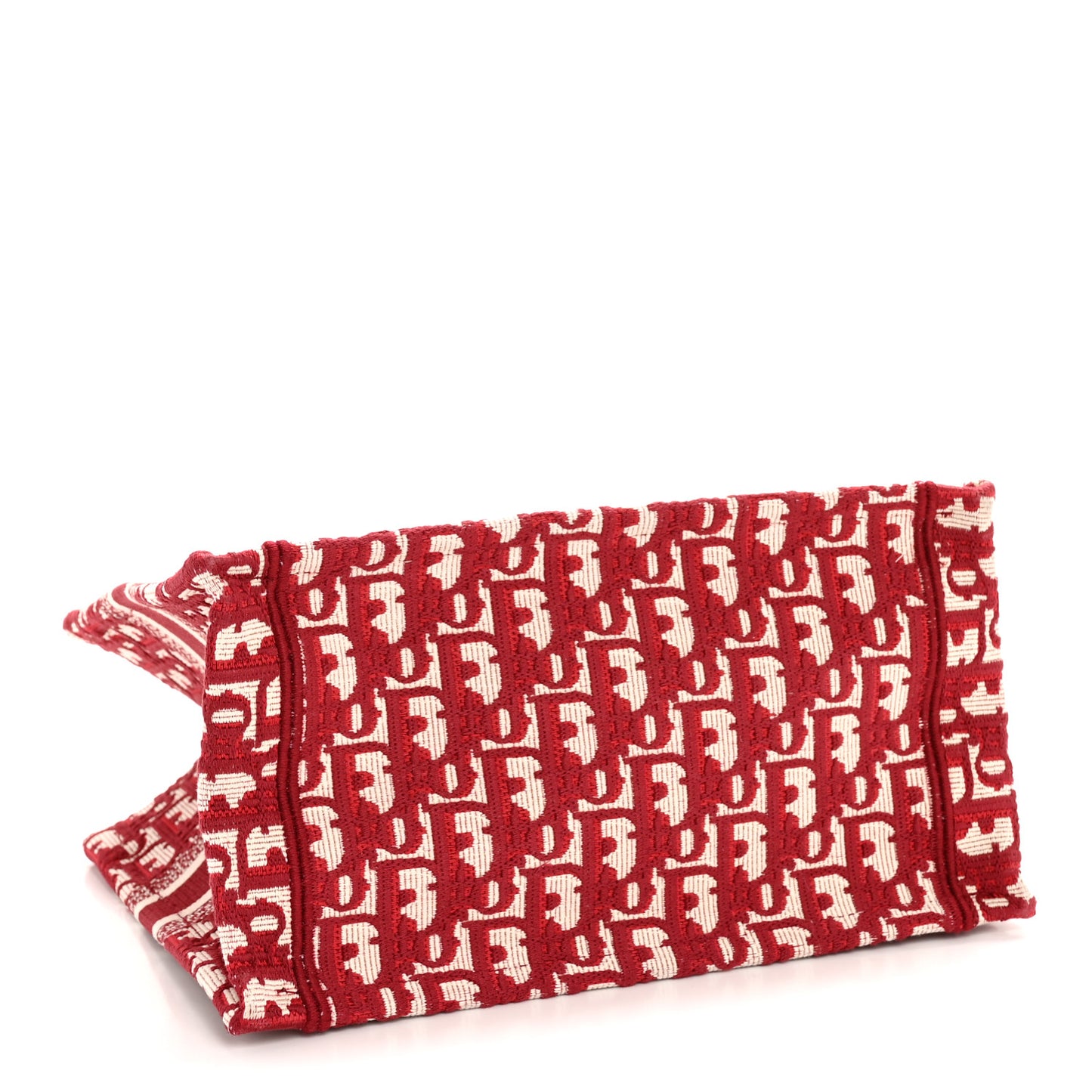 Oblique Small Book Tote Burgundy Multicolor