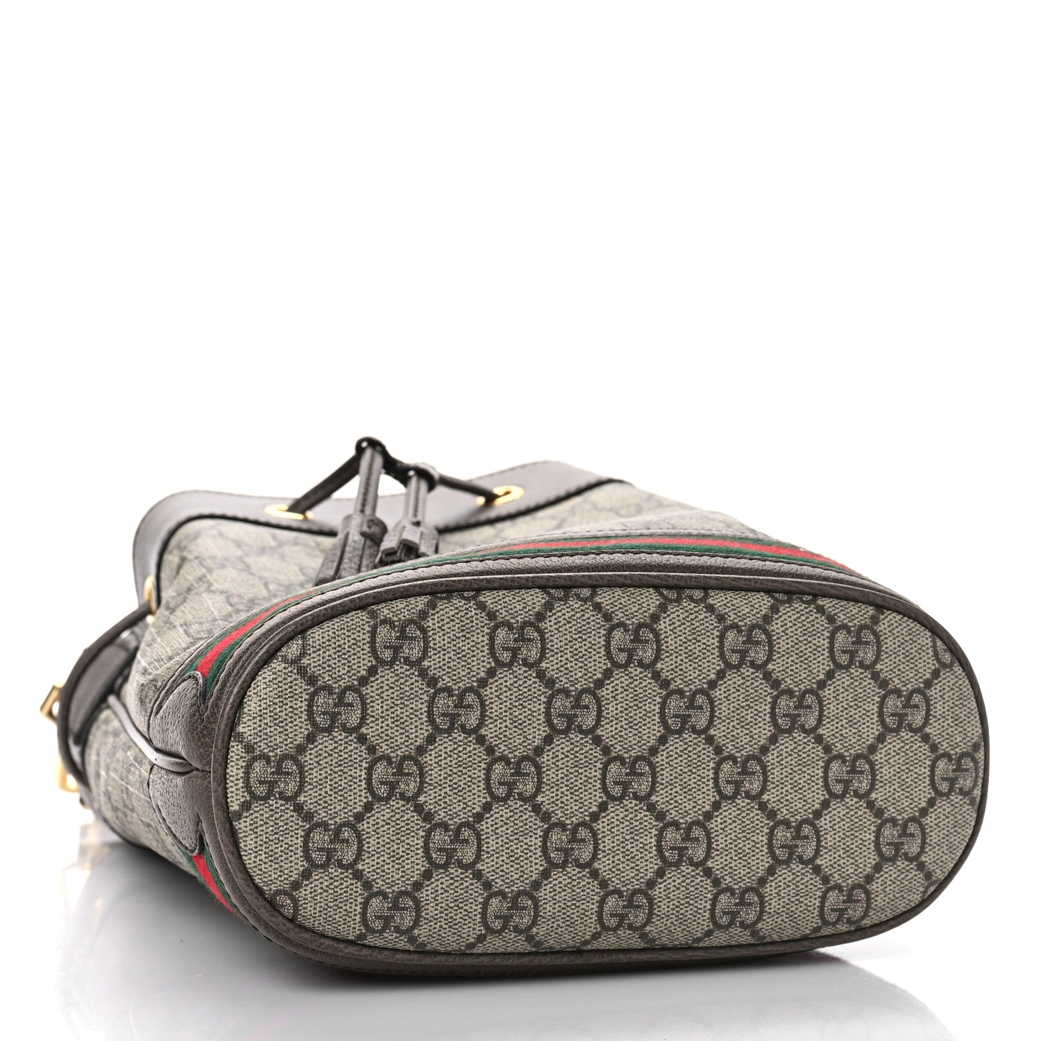 Gucci GG Supreme Monogram Web Small Ophidia Bucket Bag Brown 4 of 13