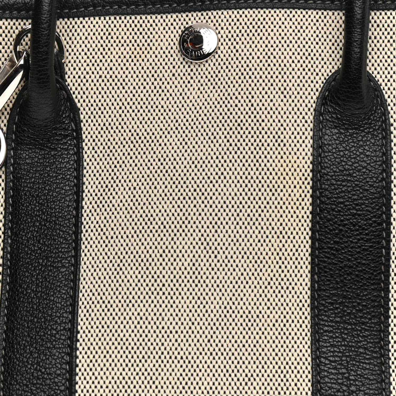 Hermes Twill D H Negonda Garden Party 30 TPM Ecru Black 15 of 21