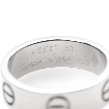 Cartier 18K White Gold 5.5mm LOVE Ring 50 5.25 4 of 4