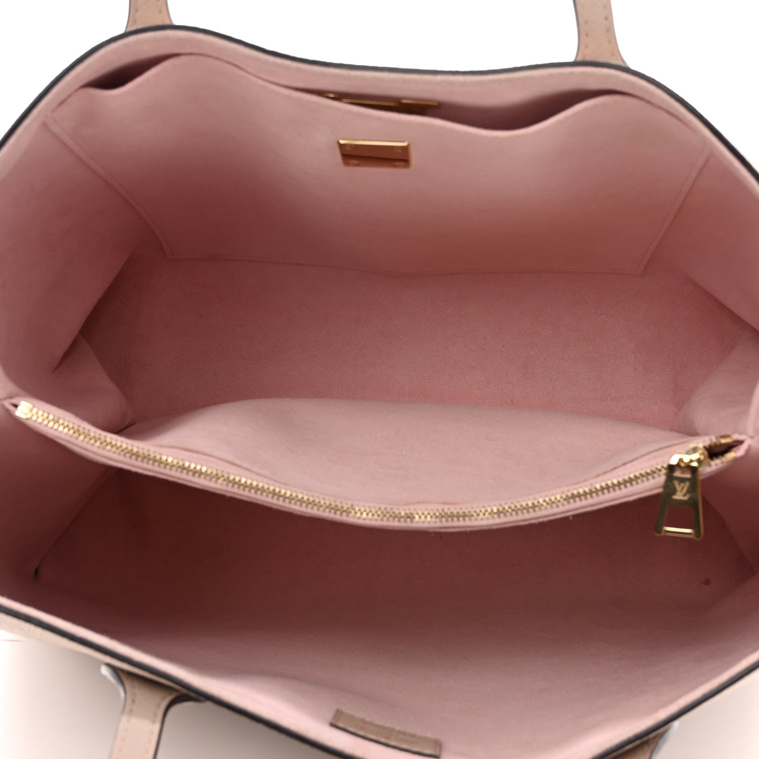 Louis Vuitton Grained Calfskin Lockme Shopper Greige 5 of 11