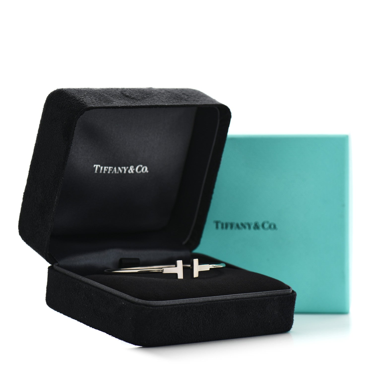 Tiffany 18K White Gold T Wire Bracelet 4 of 4