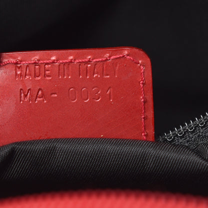 Christian Dior Calfskin Mini Splashed Saddle Bowler Red 9 of 14