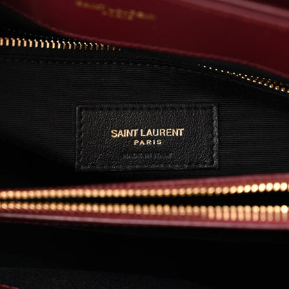 Saint Laurent Calfskin Y Quilted Monogram Medium Loulou Chain Satchel Palissandre 7 of 12