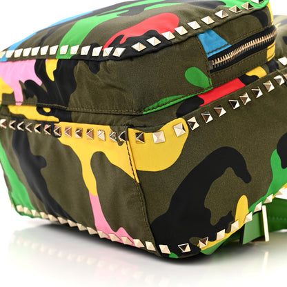 Valentino Garavani Nylon Psychedelic Camouflage Medium Rockstud Backpack Multicolor 9 of 12