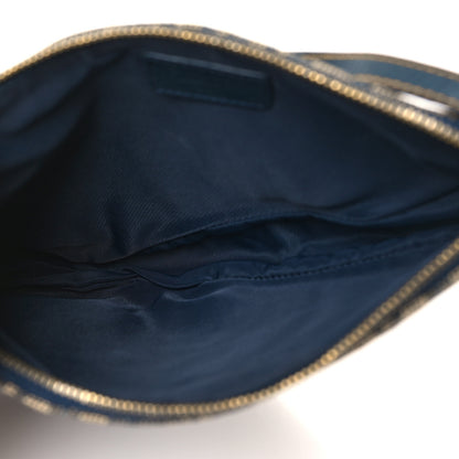 Christian Dior Monogram Mini Saddle Pochette Navy 5 of 11