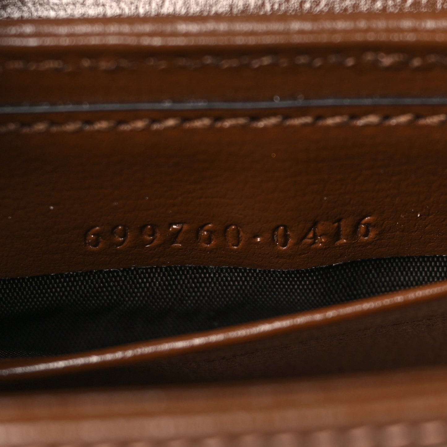 GG Supreme Monogram Azalea Calfskin Web Horsebit 1955 Wallet On Strap Beige Ebony Brown Sugar