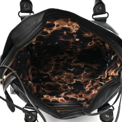 Balenciaga Calfskin Lizard Embossed Classic Hardware City Black 6 of 14