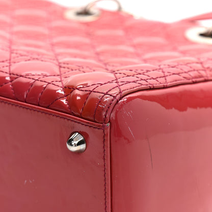 Christian Dior Patent Cannage Large Lady Dior Fuchsia 11 of 16
