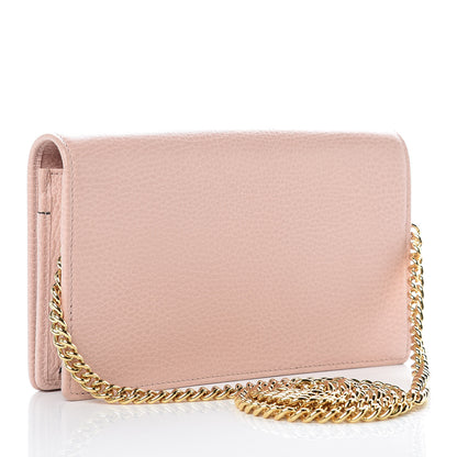 Gucci Dollar Calfskin Mini GG Marmont Chain Wallet Perfect Pink 3 of 10