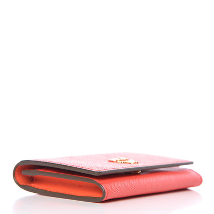 MCM Saffiano Snap Card Wallet Poppy Red 3 of 8