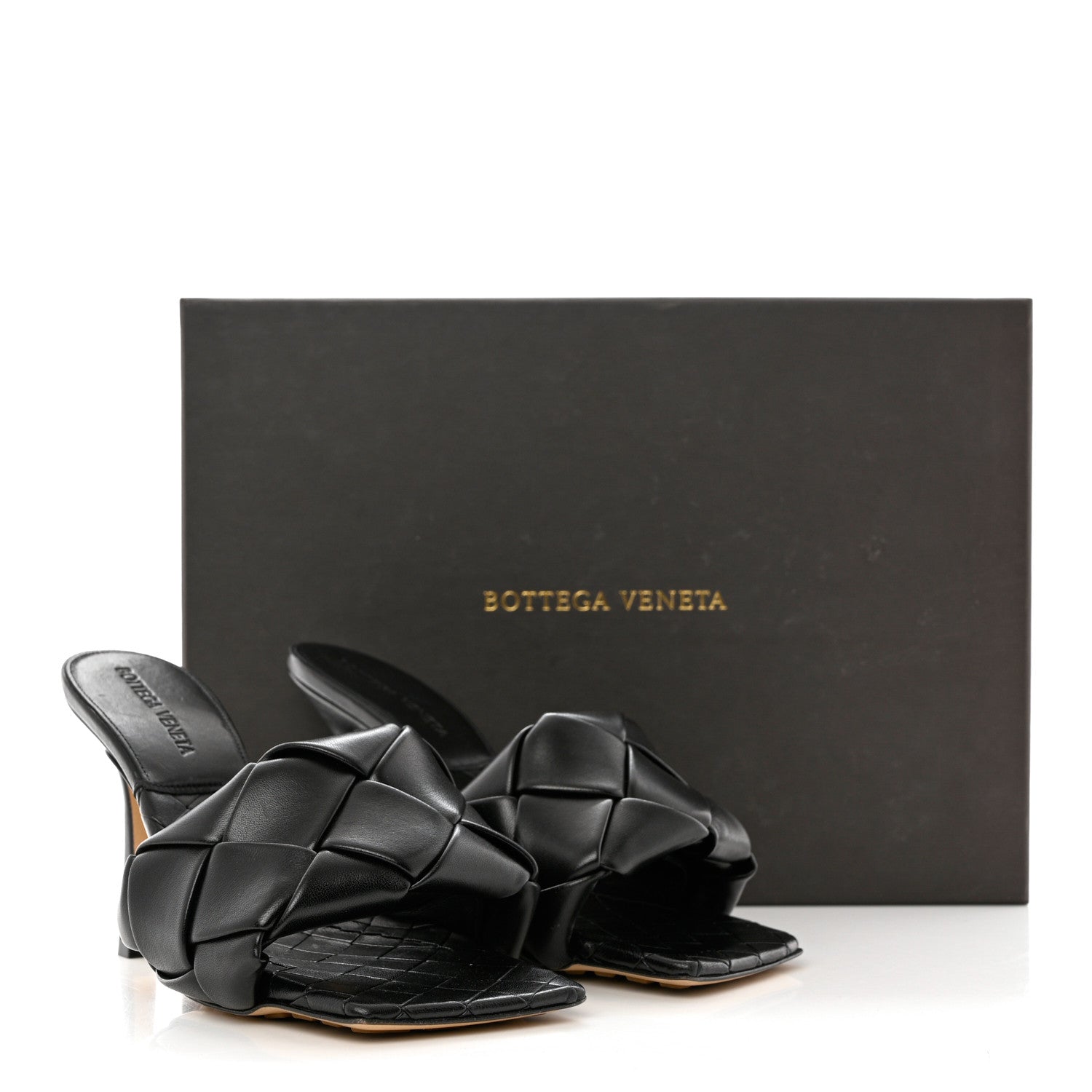 Bottega Veneta Nappa Maxi Intrecciato Lido Mule Sandals 35.5 Black 8 of 8