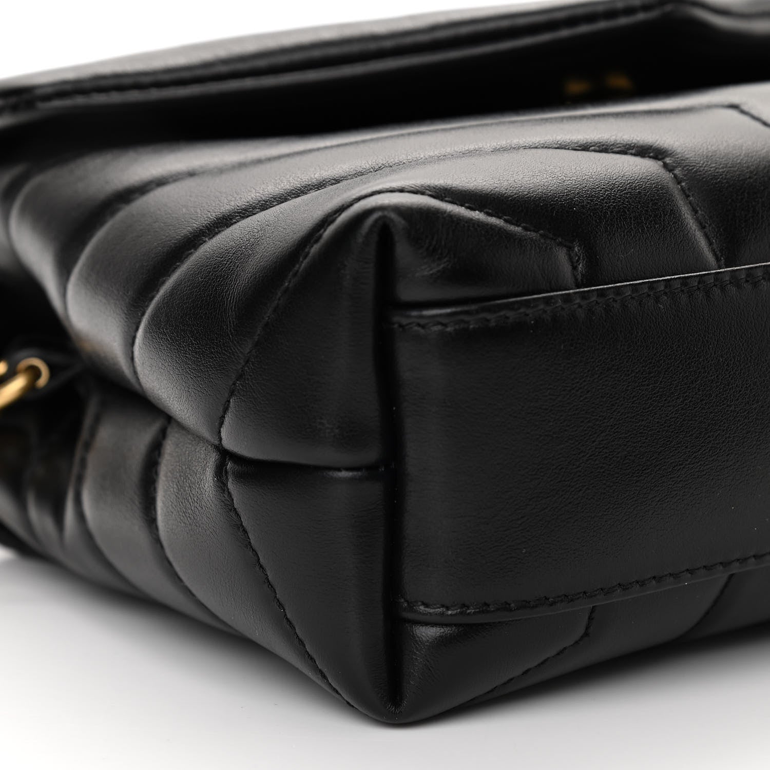 Saint Laurent Calfskin Y Quilted Monogram Toy Loulou Crossbody Bag Black 9 of 11
