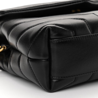 Saint Laurent Calfskin Y Quilted Monogram Toy Loulou Crossbody Bag Black 9 of 11