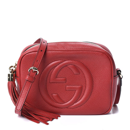 Gucci Pebbled Calfskin Small Soho Disco Bag Tabasco Red 1 of 9