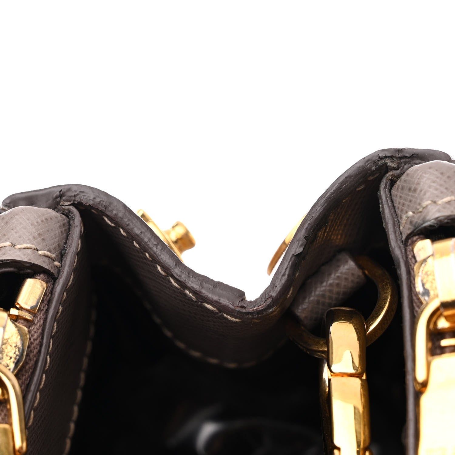 Prada Saffiano Small Galleria Double Zip Tote Argilla 24 of 29