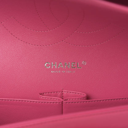 Chanel Lambskin Quilted Jumbo Double Flap Dark Pink 7 of 14