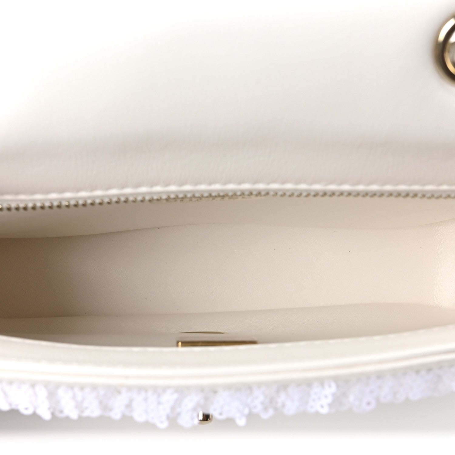 Chanel Sequin Mini Rectangular Flap White 5 of 10