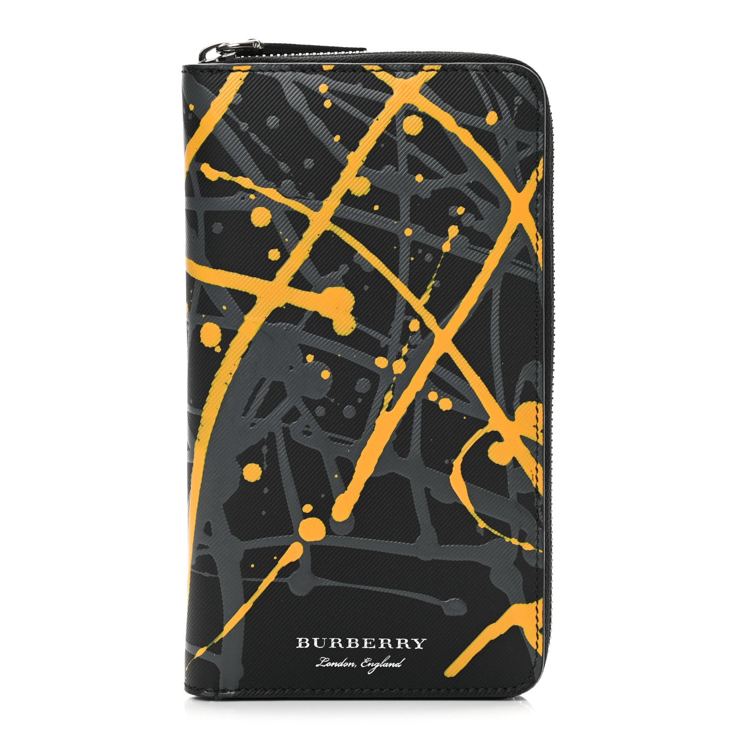 Burberry Trench Calfskin Splash Continental Wallet Black 1 of 13