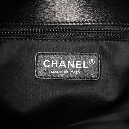 Chanel Patent Tweed Maxi Camellia Petals Flap Black 6 of 12