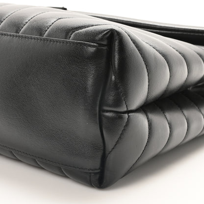 Saint Laurent Calfskin Y Quilted Monogram Monochrome Medium Loulou Chain Satchel Black 10 of 10