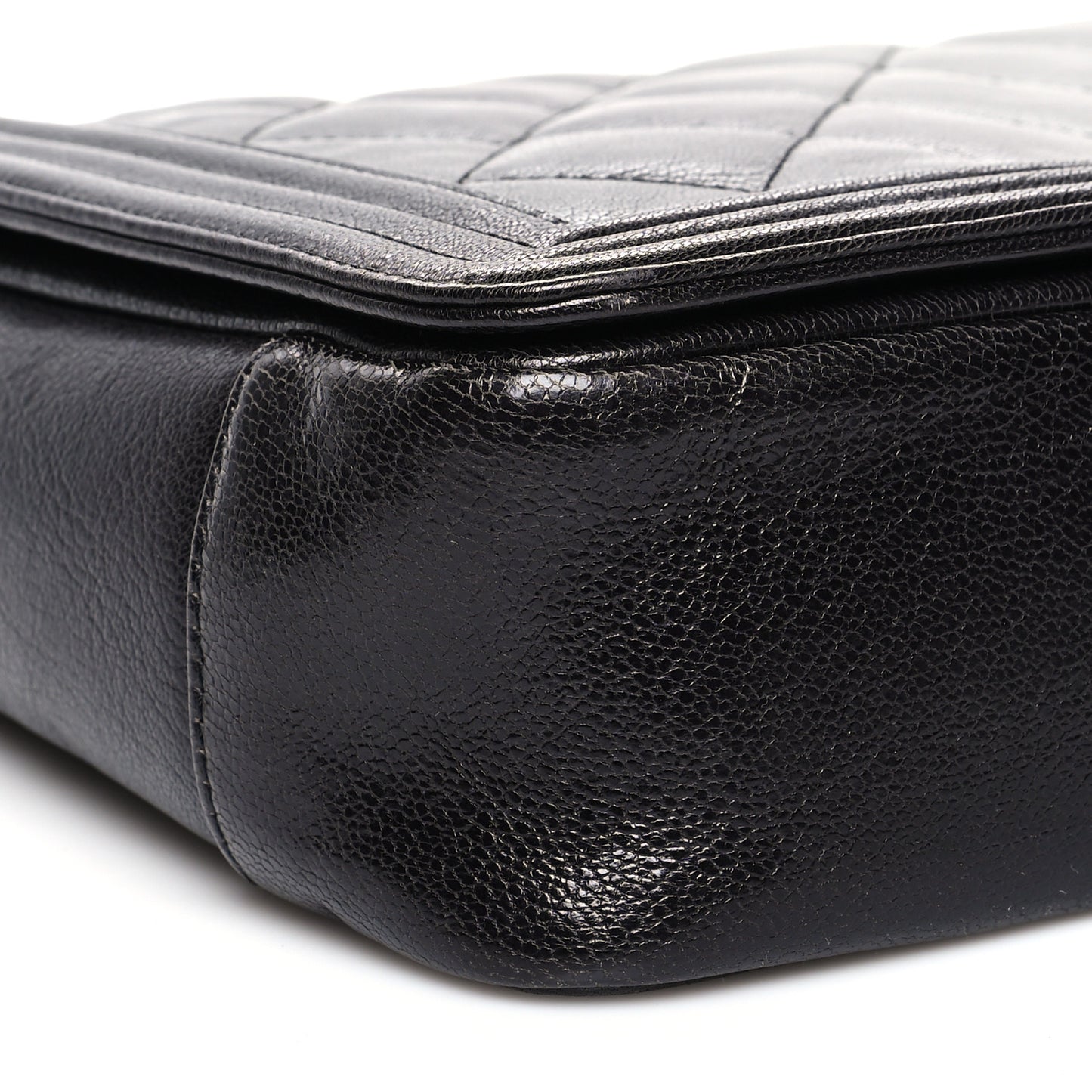 Goatskin Ombre Faded Quilted Large Boy Flap Grey